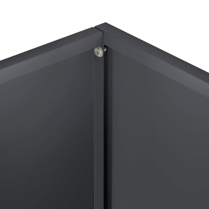 Garden Planter 2 pcs Anthracite Depth 20 cm 40 cm 50 cm