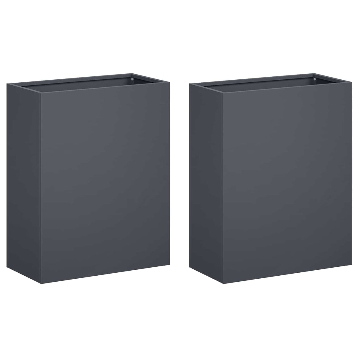 Garden Planter 2 pcs Anthracite Depth 20 cm 40 cm 50 cm