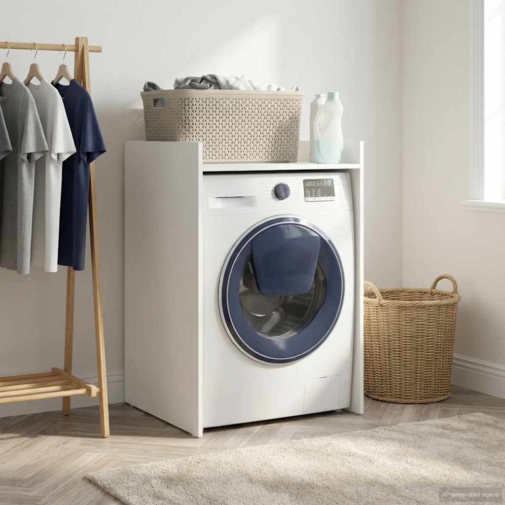Wash Machine Cabinet with Storage 67.5 x 62 x 97 cm White