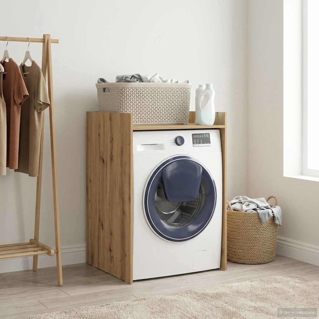 Wash Machine Cabinet with Storage 67.5 x 62 x 97 cm Artisan oak