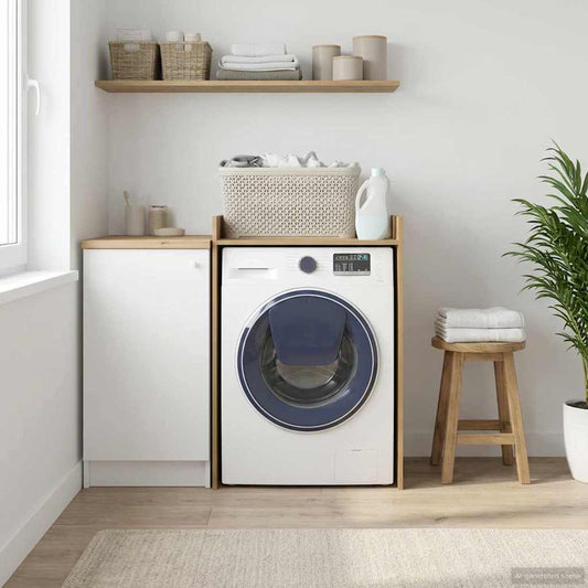 Wash Machine Cabinet with Storage 67.5 x 62 x 97 cm Artisan oak