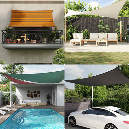 Sun Shade Sail 2 x 6 m 100% Polyester Oxford Rectangular Orange and brown