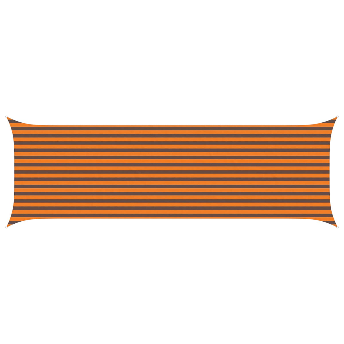Sun Shade Sail 2 x 6 m 100% Polyester Oxford Rectangular Orange and brown