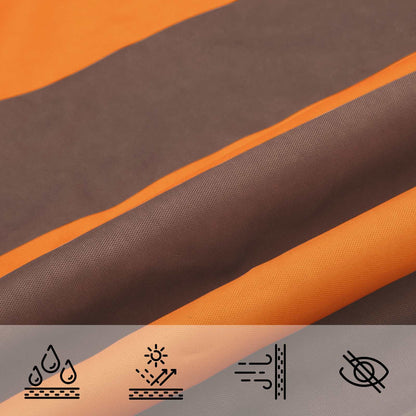 Sun Shade Sail 2.5 x 6 m 100% Polyester Oxford Orange and brown