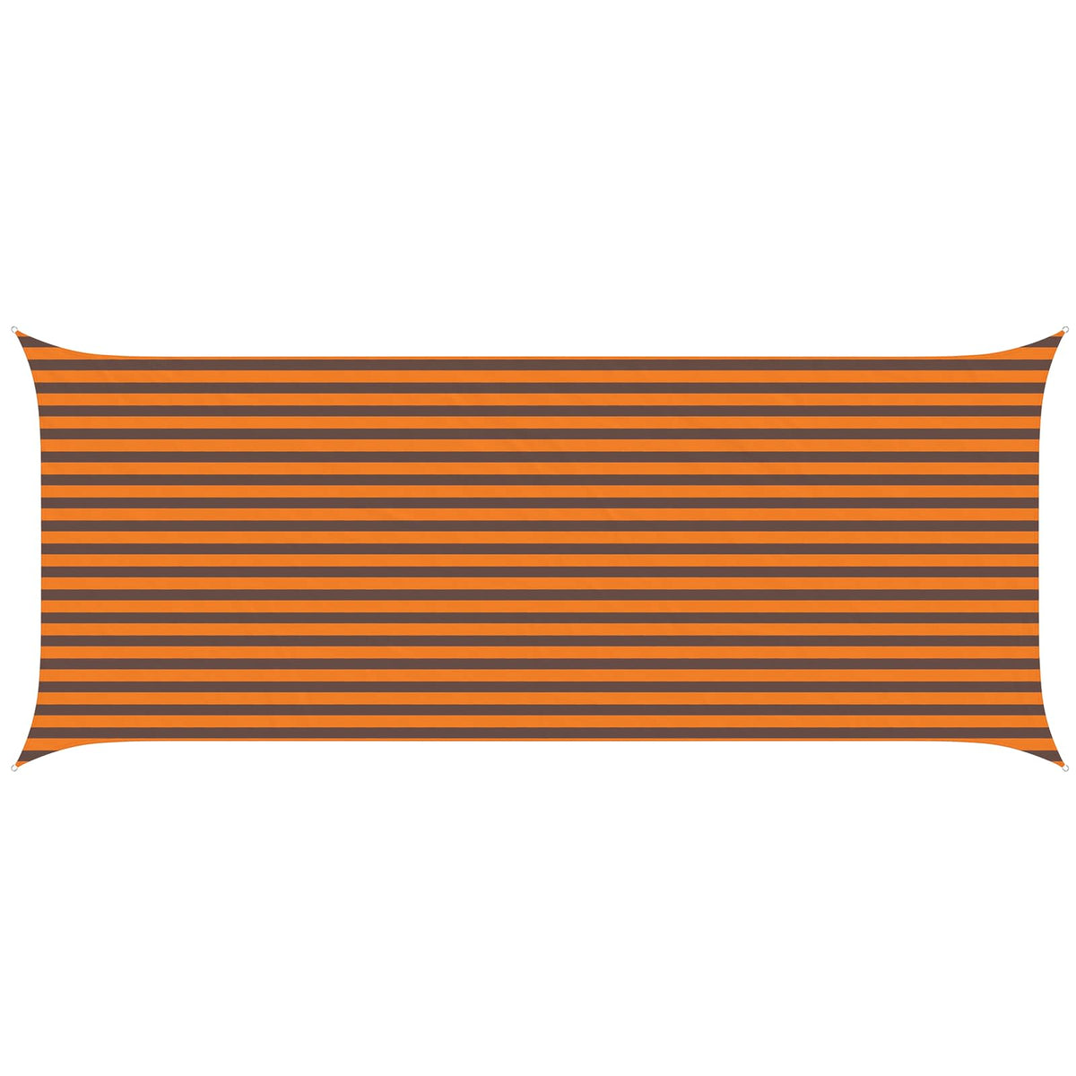 Sun Shade Sail 2.5 x 6 m 100% Polyester Oxford Orange and brown