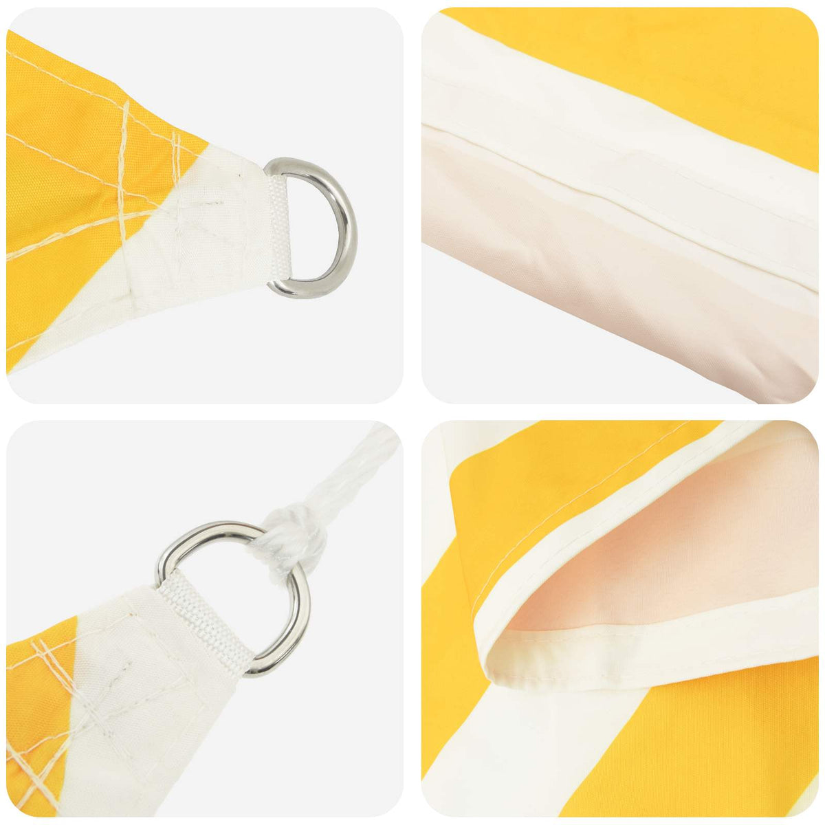 Sunshade Sail Oxford Fabric Rectangular 2x4.5 m Yellow and white