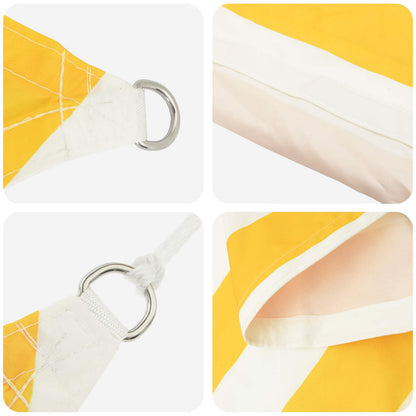 Sunshade Sail Oxford Fabric Rectangular 2x4.5 m Yellow and white