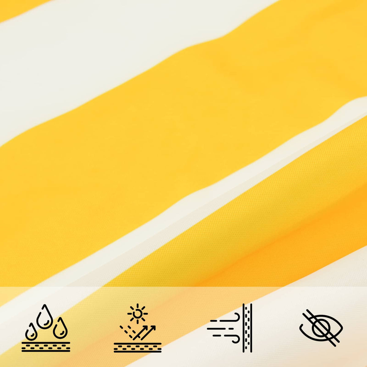Sunshade Sail Oxford Fabric Rectangular 2x4.5 m Yellow and white