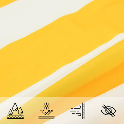 Sunshade Sail Oxford Fabric Rectangular 2x4.5 m Yellow and white