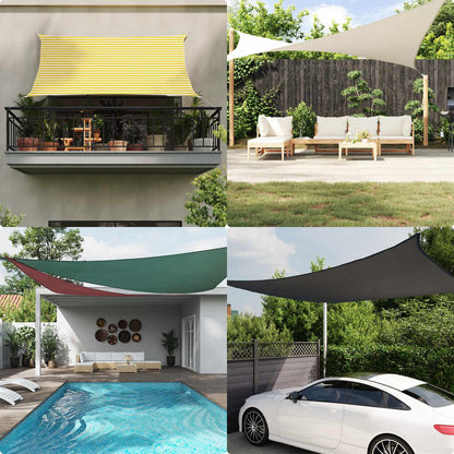 Sunshade Sail Oxford Fabric Rectangular 2x4.5 m Yellow and white