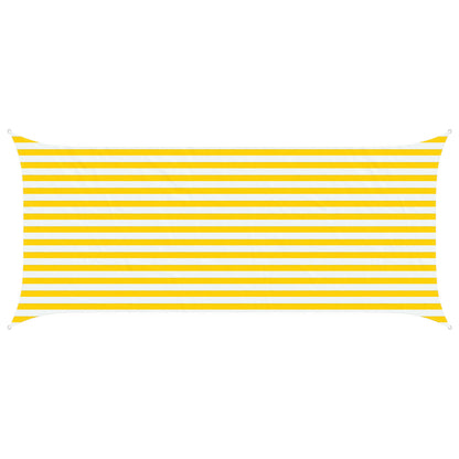 Sunshade Sail Oxford Fabric Rectangular 2x4.5 m Yellow and white