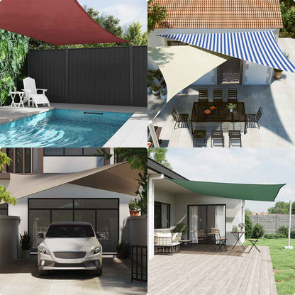 Sunshade Sail Oxford Fabric Triangular 6x6x6 m Blue and white