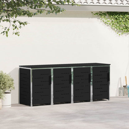 vidaXL Wheelie Bin Storage for Bins 240L Stainless Steel