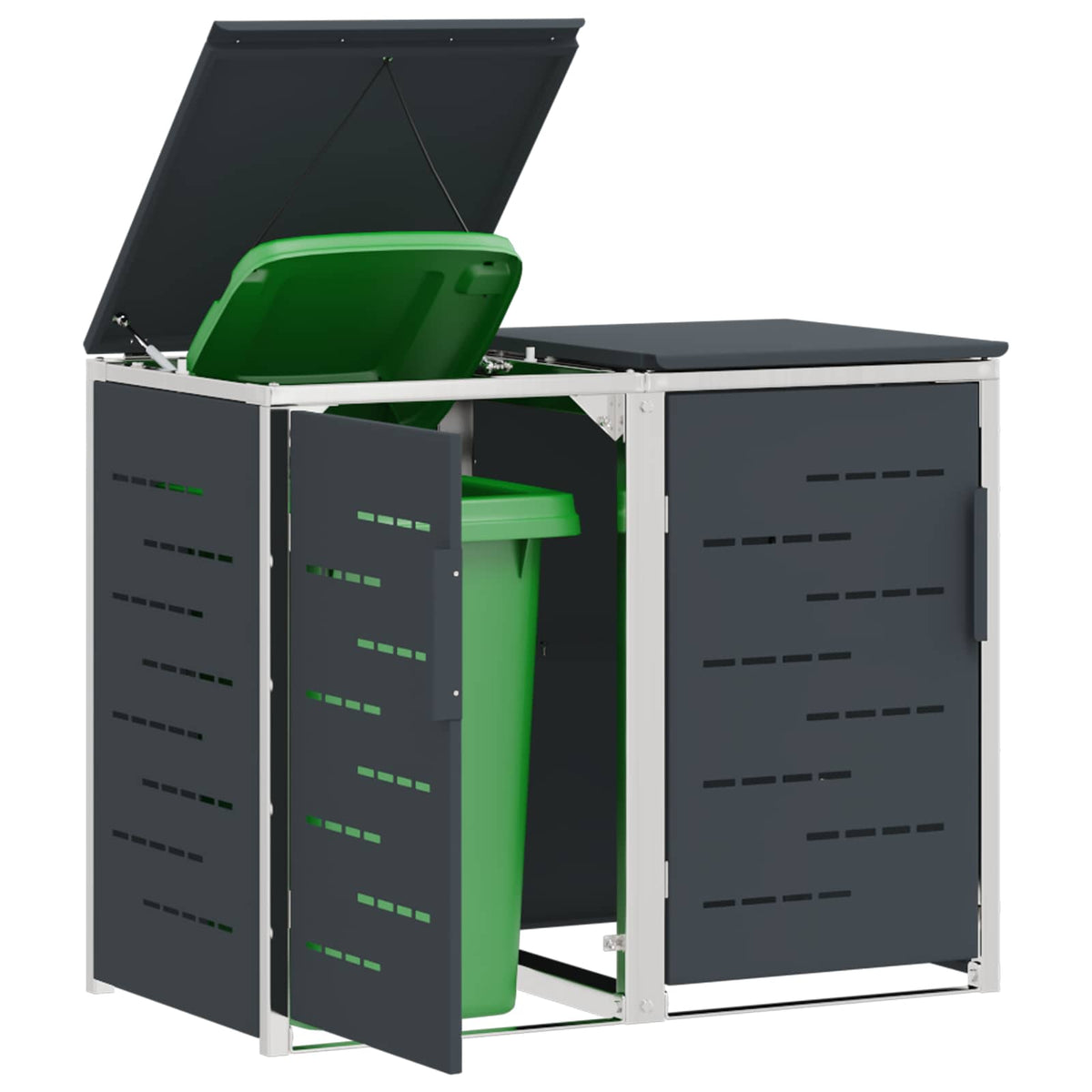 Wheelie Bin Storage for Bins 240L Stainless Steel Anthracite
