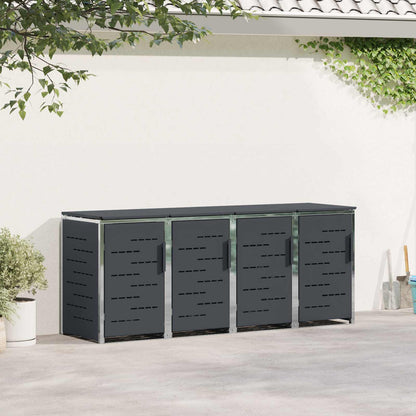 vidaXL Wheelie Bin Storage for Bins 240L Stainless Steel