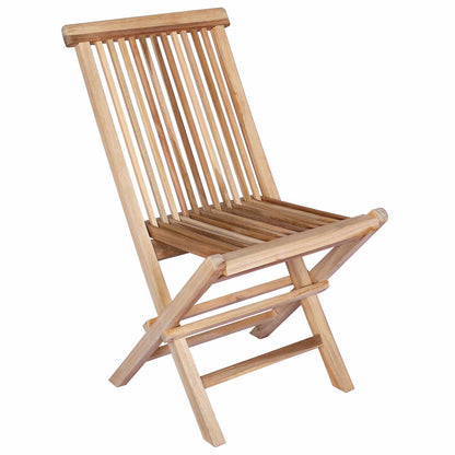 vidaXL Garden Furniture Set 5 pcs Natural Solid Teak Wood 4
