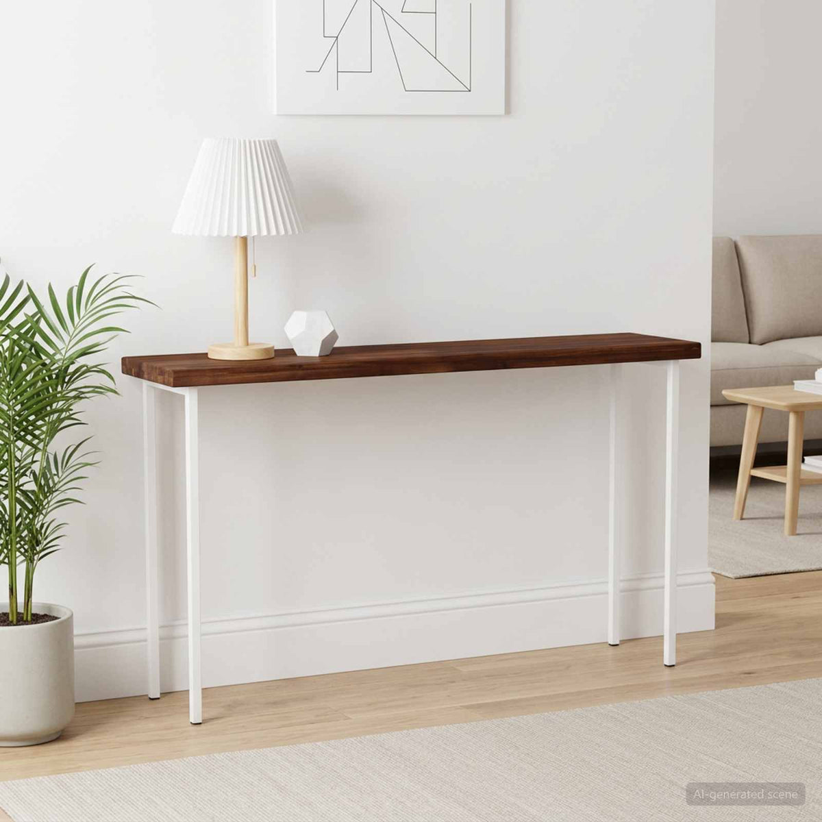 Table Top Dark Brown Rectangular Depth 30 cm 120 cm