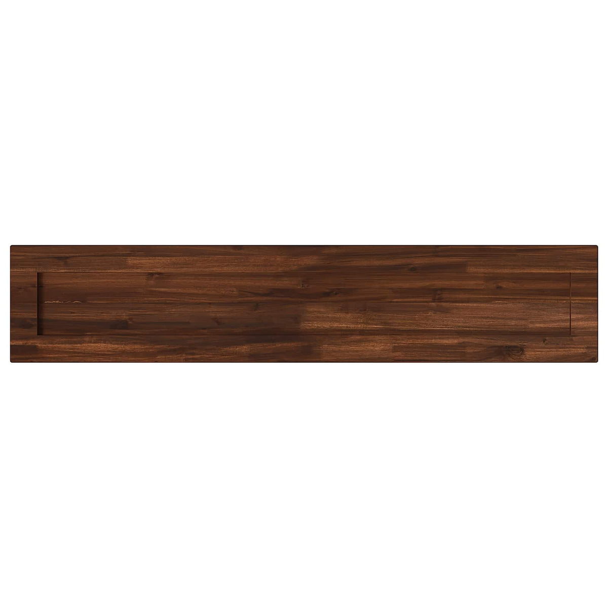Table Top Dark Brown Rectangular Depth 20 cm 150 cm