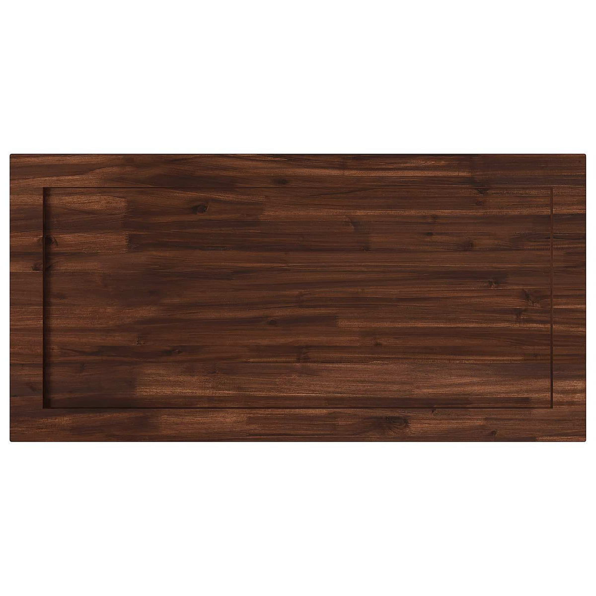 Table Top Dark Brown Rectangular Depth 60 cm 140 cm
