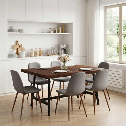 Table Top Dark Brown Rectangular Depth 70 cm 70 cm