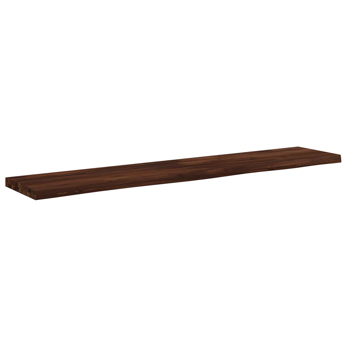 Live Edge Table Top Rectangular Dark Brown Live Edge 1 Side Depth 20 cm 150 cm