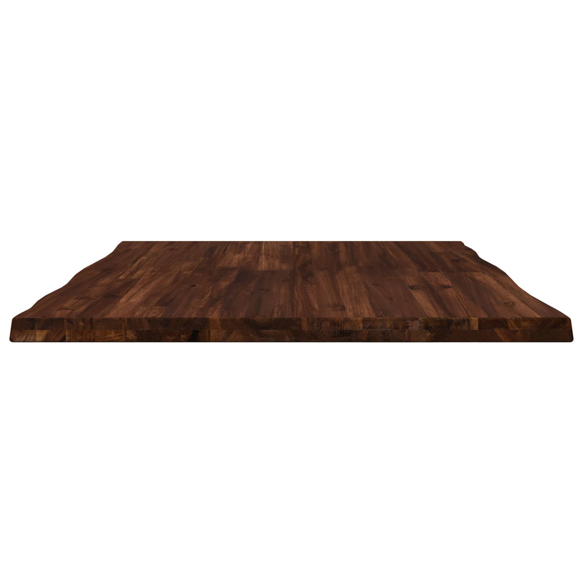 Live Edge Table Top Rectangular Dark Brown Live Edge 2 Sides Depth 80 cm 90 cm