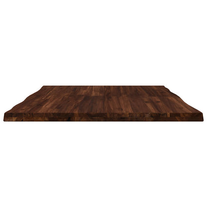 Live Edge Table Top Rectangular Dark Brown Live Edge 2 Sides Depth 80 cm 90 cm