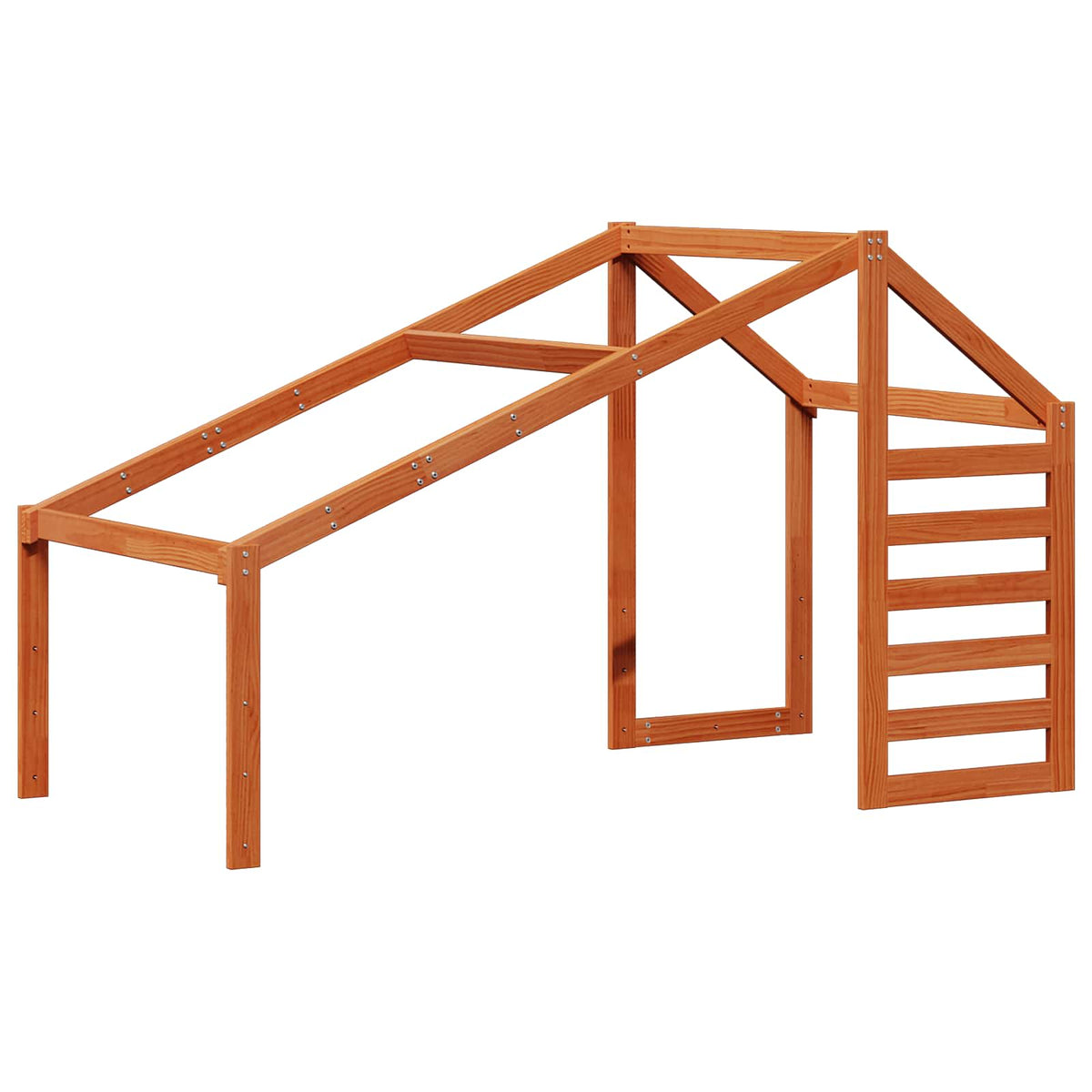 vidaXL Loft Bed Frame Wax Brown 90 x 190 cm Solid Pine Wood 4