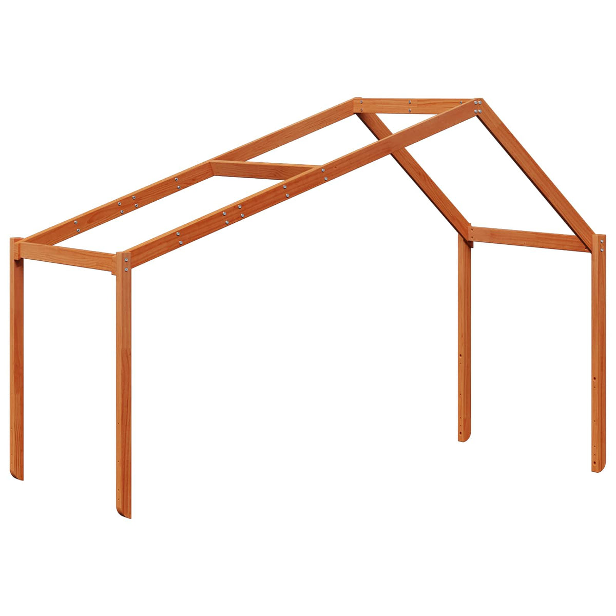 vidaXL Loft Bed Frame Wax Brown 90 x 190 cm Solid Pine Wood 4