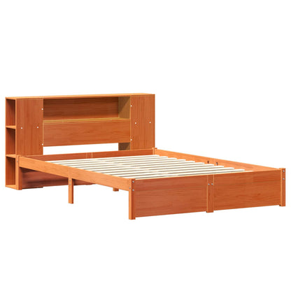 vidaXL Bed Frame with Storage Headboard Wax Brown 140 x 200 cm 5