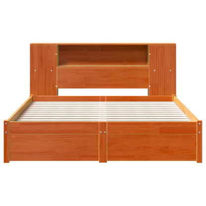 vidaXL Bed Frame with Storage Headboard Wax Brown 150 x 200 cm 6