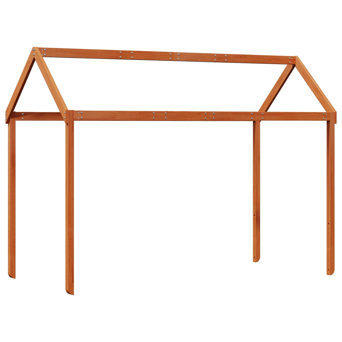 vidaXL Loft Bed Frame Wax Brown 90 x 190 cm Solid Pine Wood 4