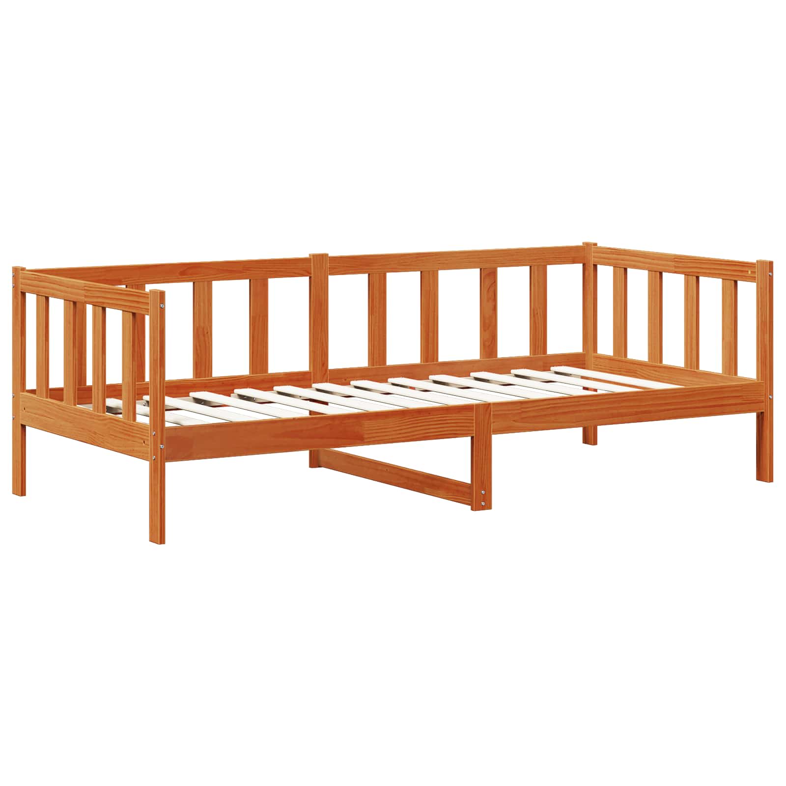 vidaXL Daybed with Drawer with Wheel 3 pcs Wax Brown Solid Pine Wood 3