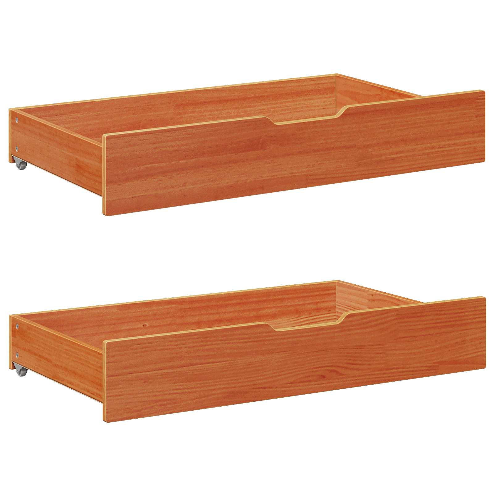 vidaXL Daybed with Drawer with Wheel 3 pcs Wax Brown Solid Pine Wood 4