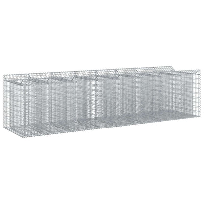 vidaXL Gabion Raised Bed 4 pcs 400 x 100 x 100 cm Galvanised Steel 2