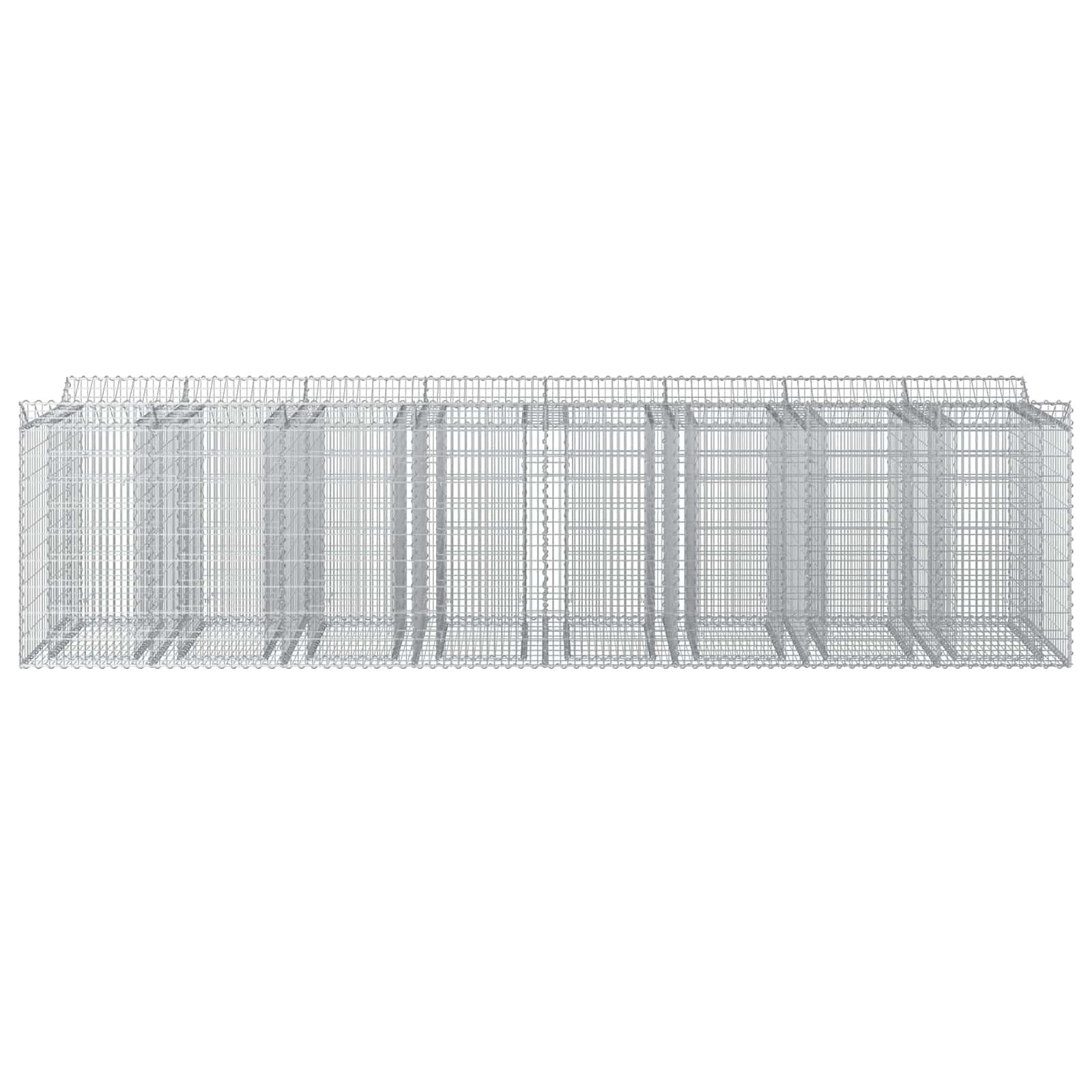 vidaXL Gabion Raised Bed 4 pcs 400 x 100 x 100 cm Galvanised Steel 6