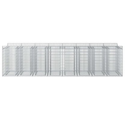 vidaXL Gabion Raised Bed 4 pcs 400 x 100 x 100 cm Galvanised Steel 6