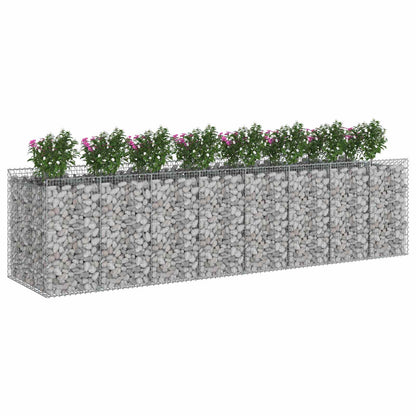vidaXL Gabion Raised Bed 4 pcs 400 x 100 x 100 cm Galvanised Steel 3