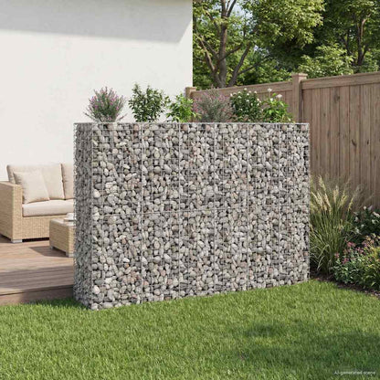 Gabion Raised Bed Galvanised Steel Silver 250 cm 150 cm 50 cm