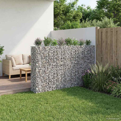 vidaXL Gabion Raised Bed 4 pcs 330 x 50 x 150 cm Galvanised Steel 5