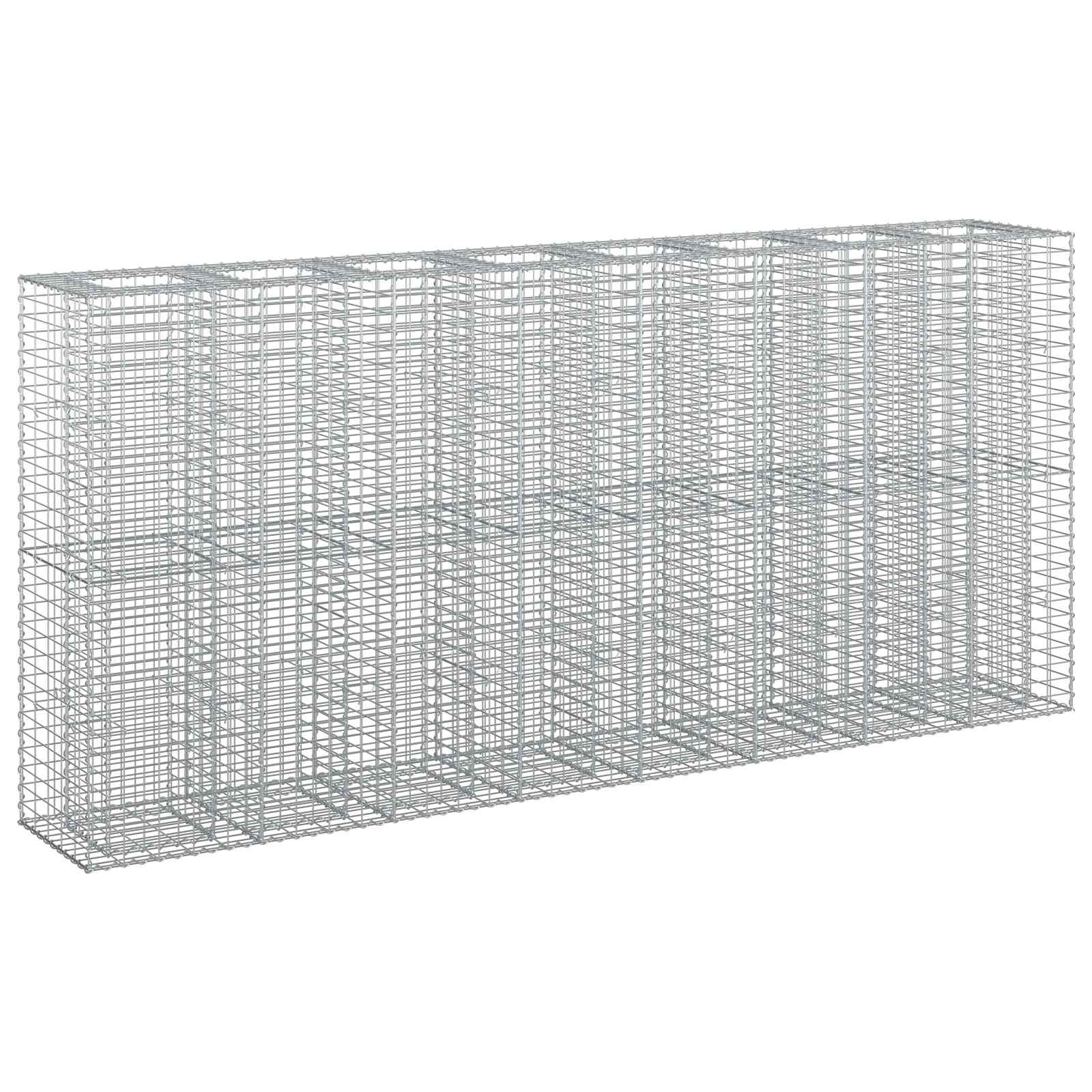 vidaXL Gabion Raised Bed 4 pcs 330 x 50 x 150 cm Galvanised Steel 2