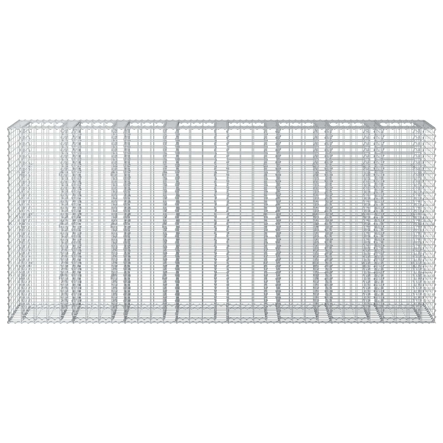 vidaXL Gabion Raised Bed 4 pcs 330 x 50 x 150 cm Galvanised Steel 6