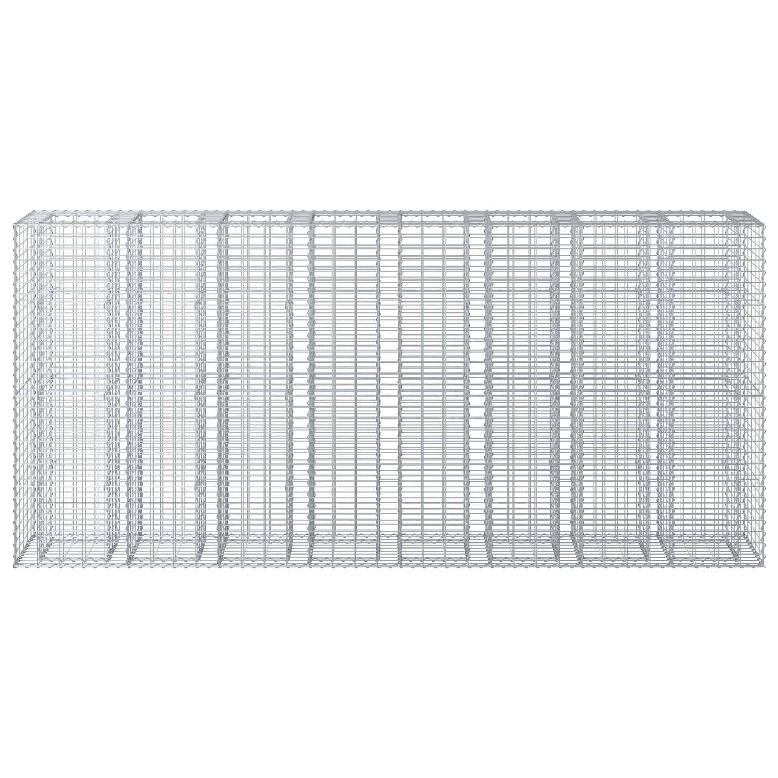 vidaXL Gabion Raised Bed 4 pcs 330 x 50 x 150 cm Galvanised Steel 6