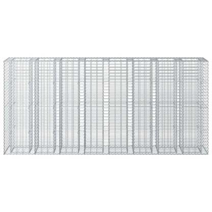 vidaXL Gabion Raised Bed 4 pcs 330 x 50 x 150 cm Galvanised Steel 6
