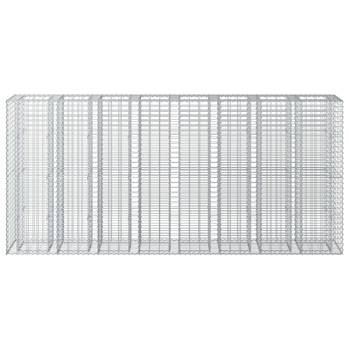 Gabion Raised Bed Galvanised Steel Silver 330 cm 150 cm 50 cm