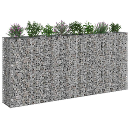 vidaXL Gabion Raised Bed 4 pcs 330 x 50 x 150 cm Galvanised Steel 3