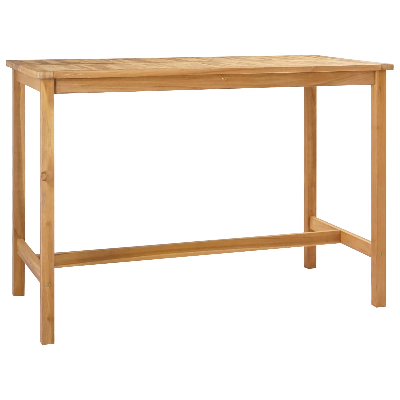 vidaXL Bar Table Natural 150 x 75 x 105 cm Solid Teak Wood 2