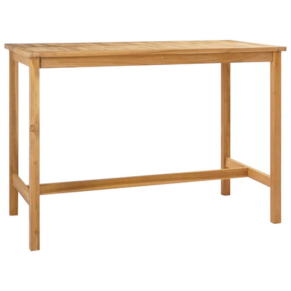 vidaXL Bar Table Natural 150 x 75 x 105 cm Solid Teak Wood 2