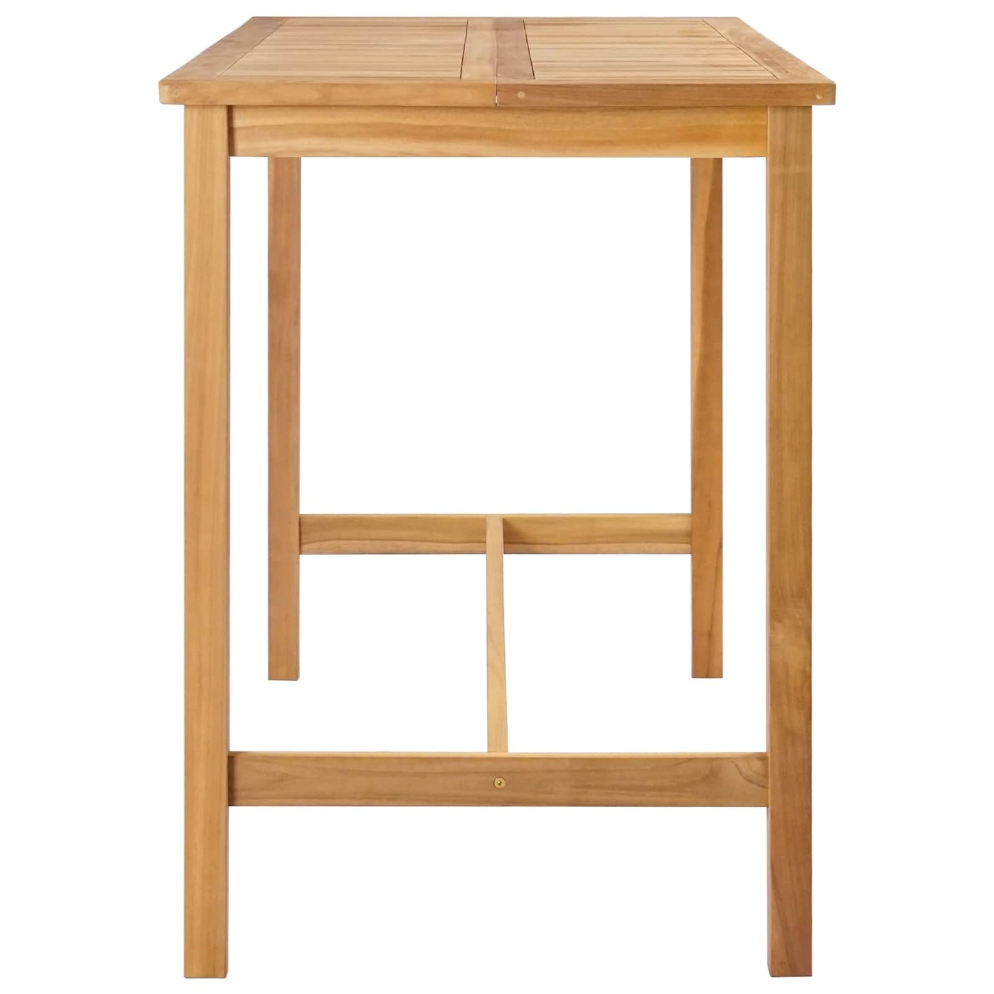 vidaXL Bar Table Natural 150 x 75 x 105 cm Solid Teak Wood 4