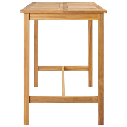 vidaXL Bar Table Natural 150 x 75 x 105 cm Solid Teak Wood 4